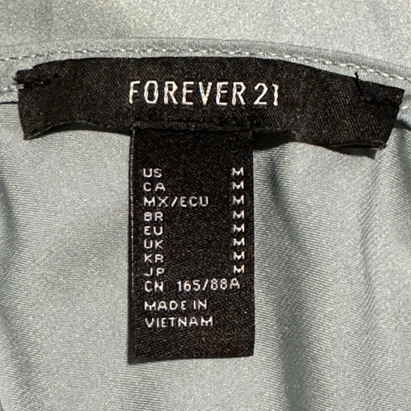 Forever 21 Satin Cowl Neck Sexy Baby Blue Slip Dress Women’s Size Medium EUC - Picture 4 of 5